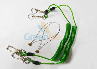 Зеленые талрепы безопасности инструмента, пластиковый спиральный шнур талрепа для лесов