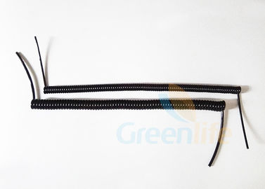 строка черноты веревочки талрепа полностью внутренней нержавеющей стали 1.5М спиральная с кабелями 10КМ