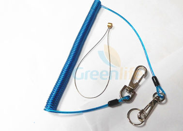 Шнур талрепа Stretchy талрепа клина с пружиной голубой спиральный с держателем петли провода