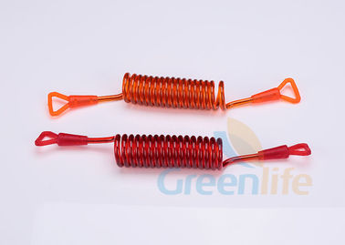 Апельсин спирального кабеля безопасности детей анти- потерянный изготовленный на заказ/красные веревочки распространяат пользу