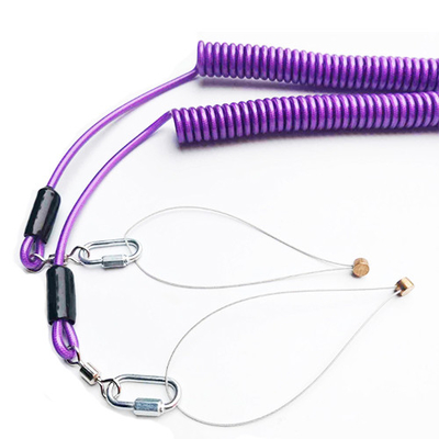 Пластмасса талрепа инструмента пурпурного нейлона Ретрактабле покрытая с крюком алюминия авиации